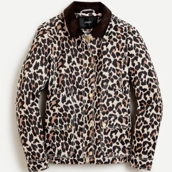 Anthropologie Jackets & Blazers - Brand New With Tags J. Crew Leopard Print Barn Coat Jacket XS